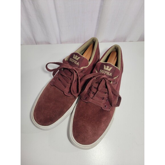 Supra Chino Burgundy Khaki White Mens Size 8 US Skateboard Shoes S54501 main image 5